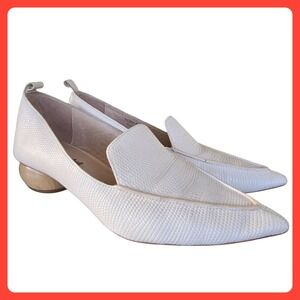 Jeffrey Campbell Viona Loafers White Snake Sz 5.5 | EU 36 | UK 3.5 Sculpted Heal